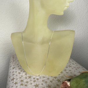NEW 30" Real Silver (not plated) 1mm Square Snake Chain